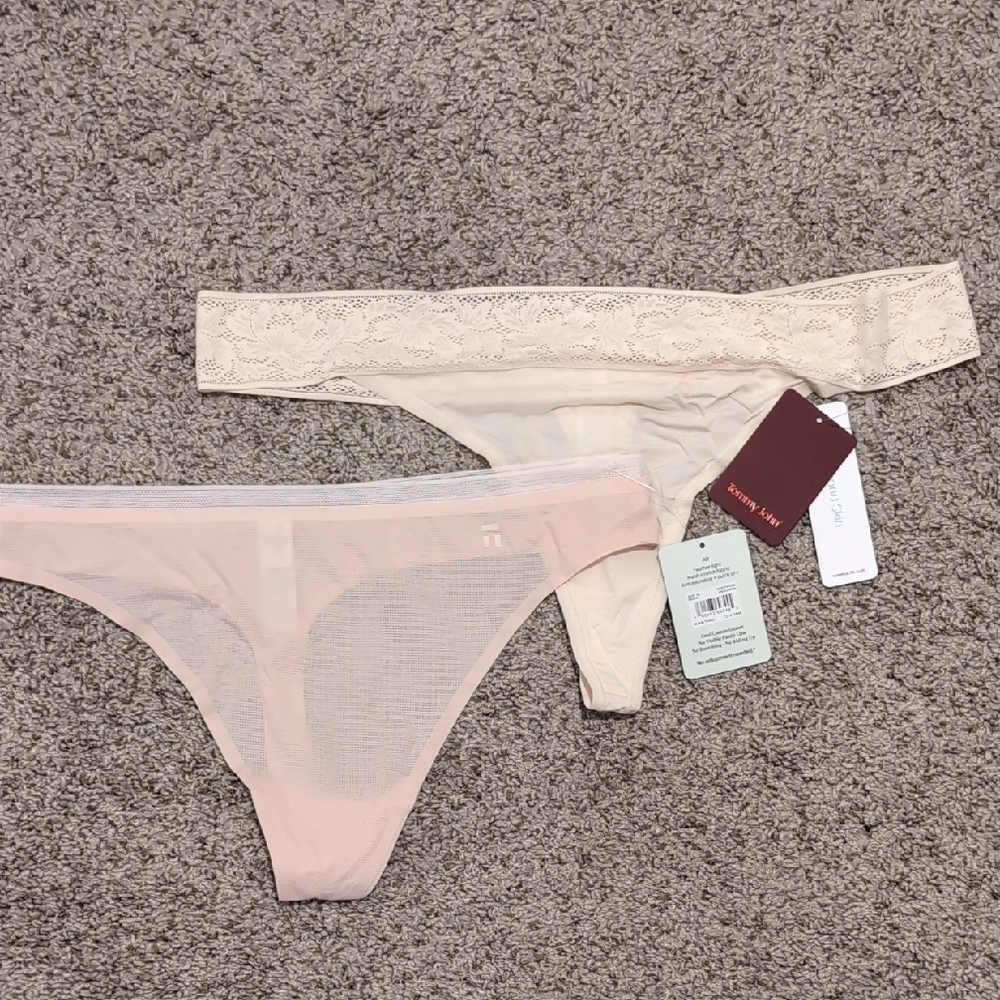 Tommy John Cream and Pink Panties Intimates